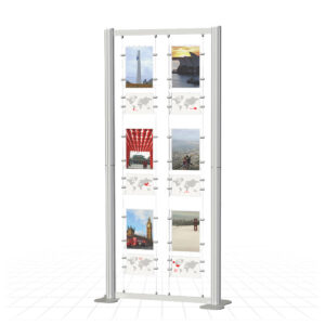 Floor Standing Poster Display Rack with Poster Bin Storage | 10 Swing  Panels with 2-Sided Viewing