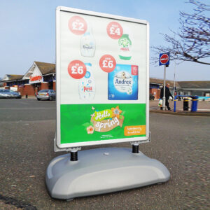 Recoil Pavement Sign (Sainsburys)