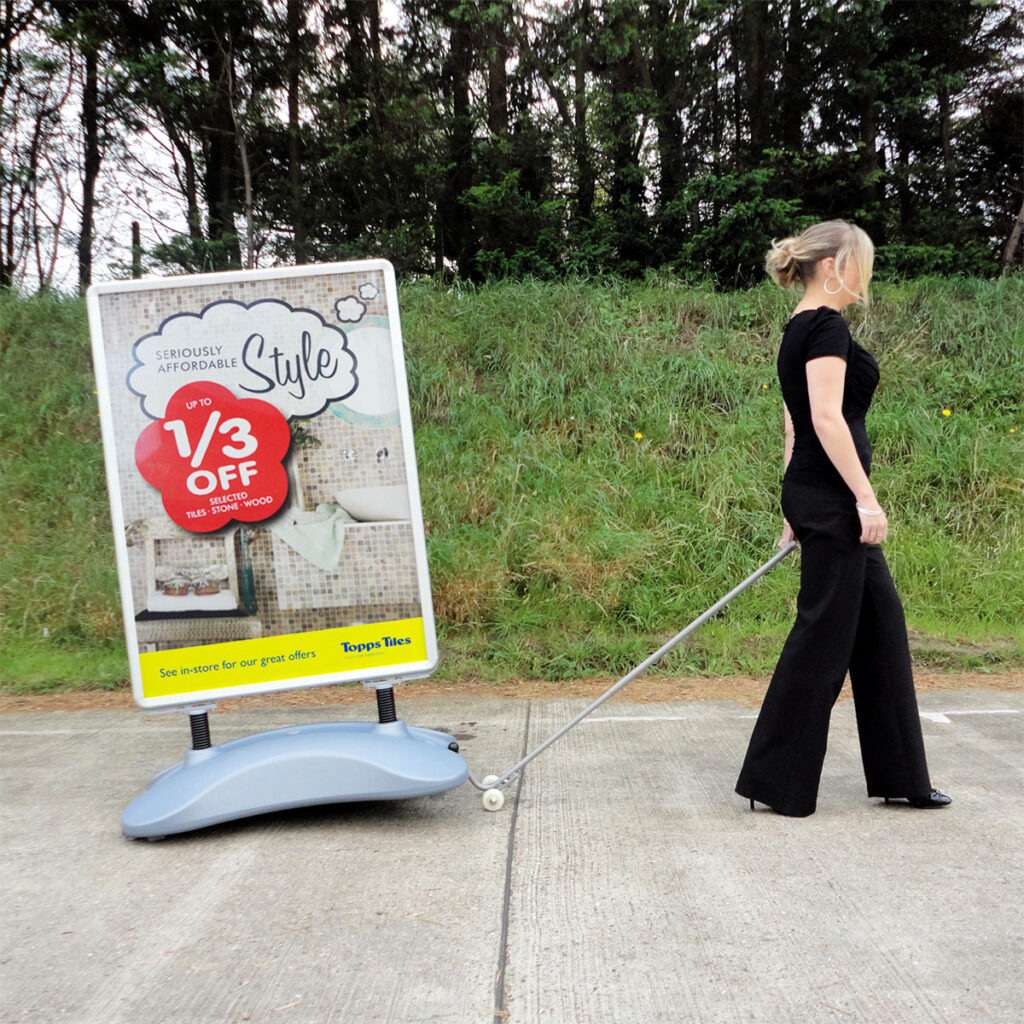 Recoil Pavement Sign [with Trolley]