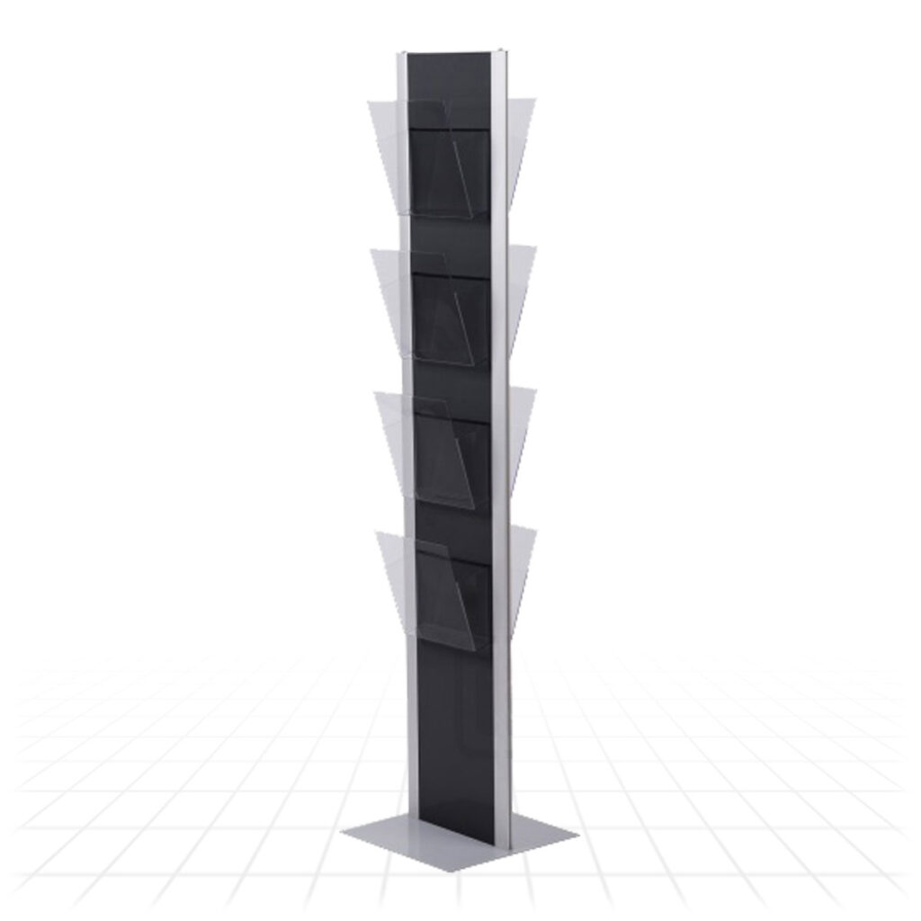 Totem Literature Stand [Clear Shelves]